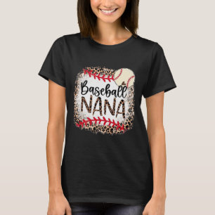 Baseball Nana Softball Leopard Matching Family T-Shirt