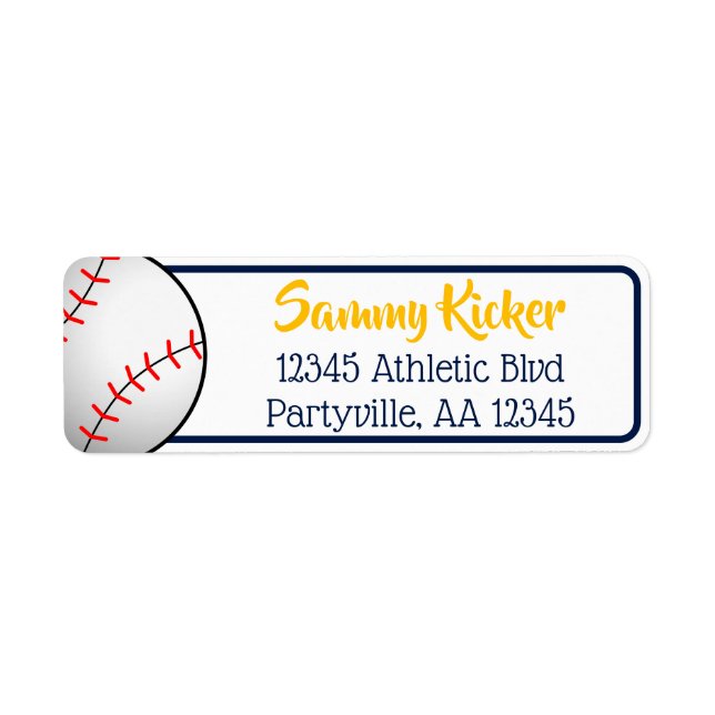 Baseball Navy & Gold-Adresse (Vorne)