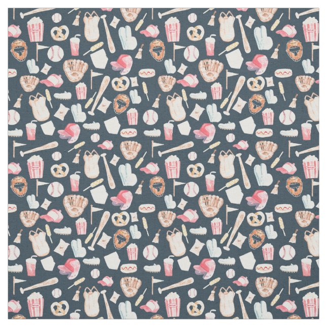 Baseball Navy Textur Stoff (Muster)