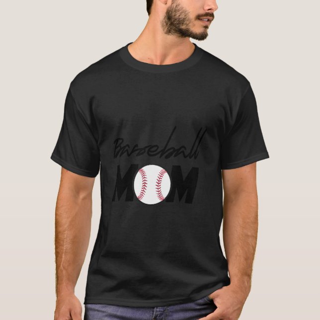 Baseball Neuheit Baseball-Mutter Großmutter T-Shirt (Vorderseite)