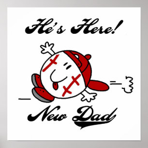 Baseball New Dad T - Shirt und Geschenke Poster