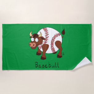 Baseball Niedlich Kids Cartoon Bull Strandtuch
