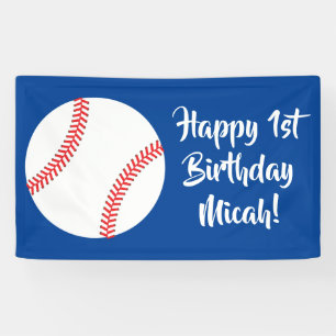 Baseball-niedlicher Sport-1. Geburtstags-Party Banner