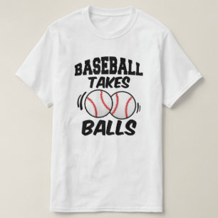 Baseball nimmt Bällen das Shirt der lustigen