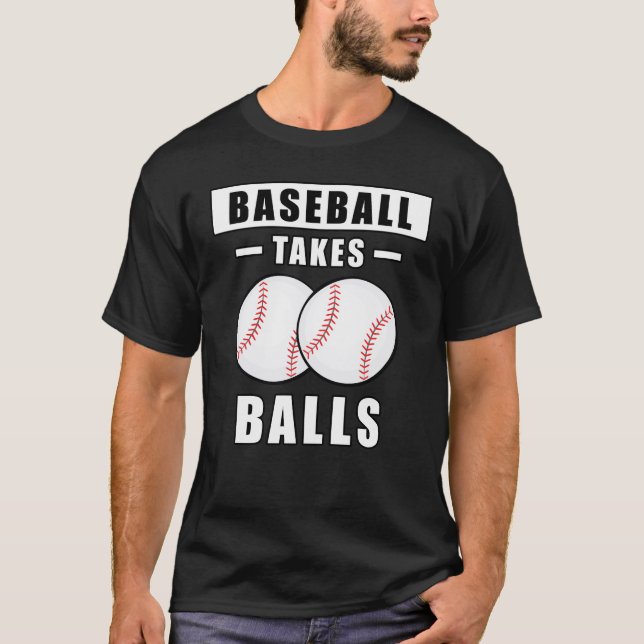 Baseball nimmt Balls - Funny T-Shirt (Vorderseite)