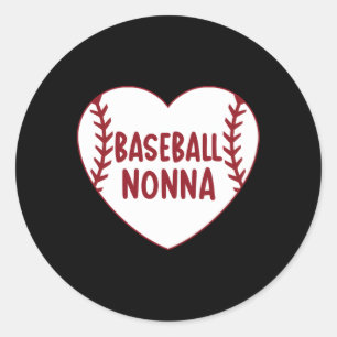 Baseball Nonna He Baseball Großmutter Muttertag Runder Aufkleber