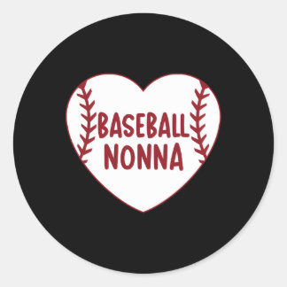 Baseball Nonna He Baseball Großmutter Muttertag Runder Aufkleber