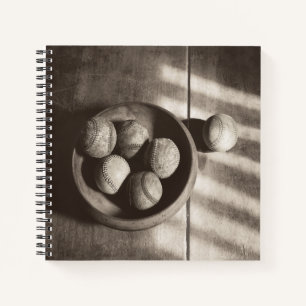 Baseball Nostalgie - Baseballs Notizbuch
