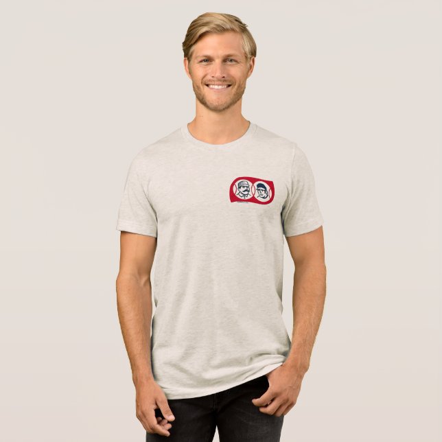 Baseball-Nostalgie-Logo & Zaun Tri-Blend Shirt (Vorderseite voll)