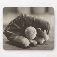 Baseball Nostalgie - Mitt und Baseball