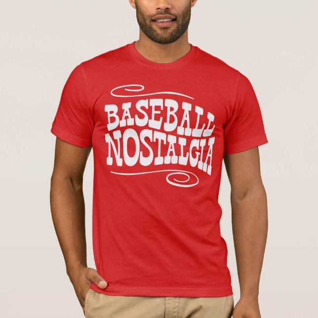 Baseball-Nostalgie-Rot T-Shirt (Vorderseite)