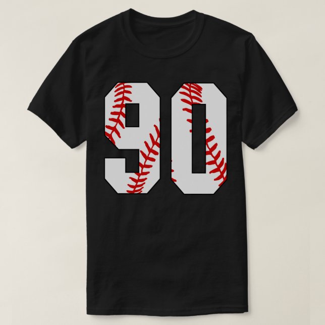 Baseball Number 90 90 Baseball Jersey Favorite Pl T-Shirt (Design vorne)