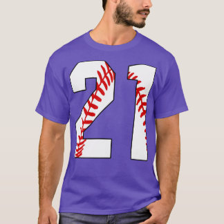 Baseball Nummer 21 21 Baseball Jersey Favorite Pl T-Shirt