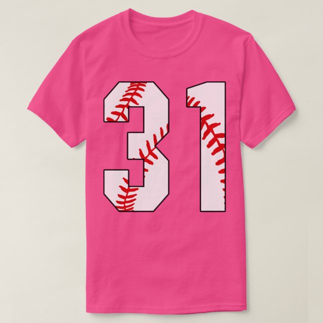 Baseball-Nummer 31 31 Baseball Jersey Favorite Pl T-Shirt (Design vorne)