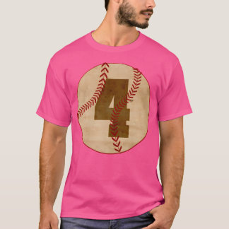 Baseball Nummer 4 Vintag T-Shirt