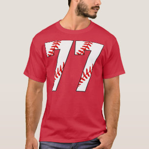 Baseball Nummer 77 77 Baseball Trikot Lieblings Pl T-Shirt