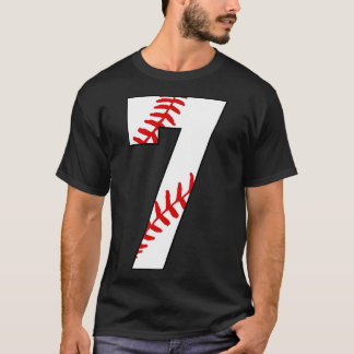Baseball Nummer 7 Baseball Jersey Lieblingsspiel T-Shirt