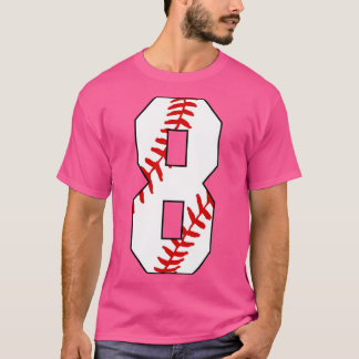 Baseball Nummer 8 Baseball Jersey Lieblingsspiel T-Shirt
