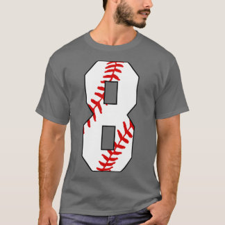 Baseball Nummer 8 Baseball Jersey Lieblingsspiel T-Shirt