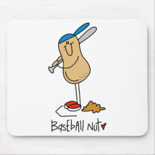 Baseball-Nuss-T-Shirts und Geschenke Mousepad
