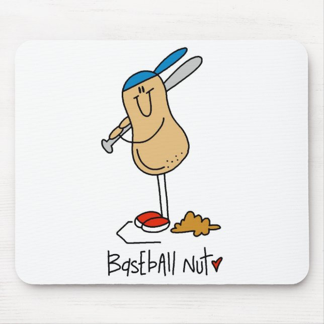 Baseball-Nuss-T-Shirts und Geschenke Mousepad (Vorne)