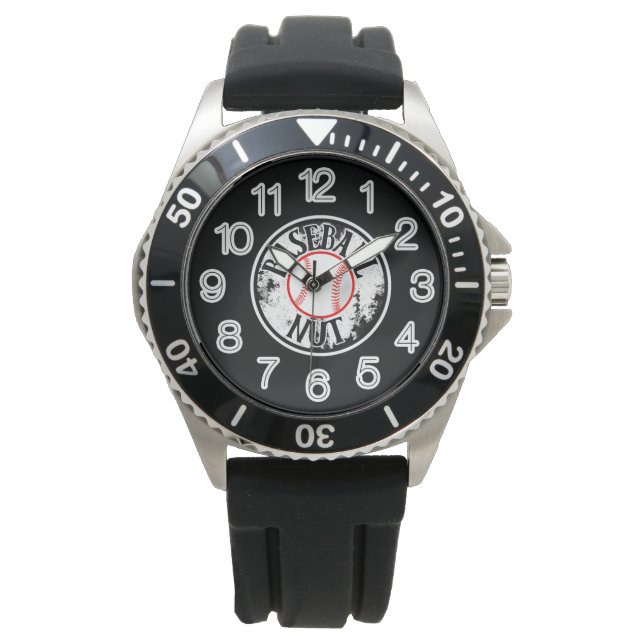 Baseball-Nuss-Uhr Armbanduhr (Vorderseite)