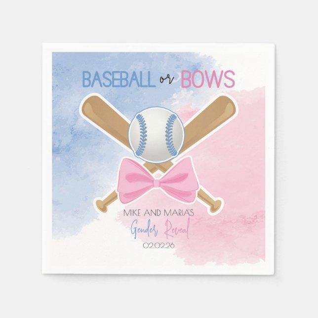 Baseball oder Bogen Papier Napkins Serviette (Vorderseite)