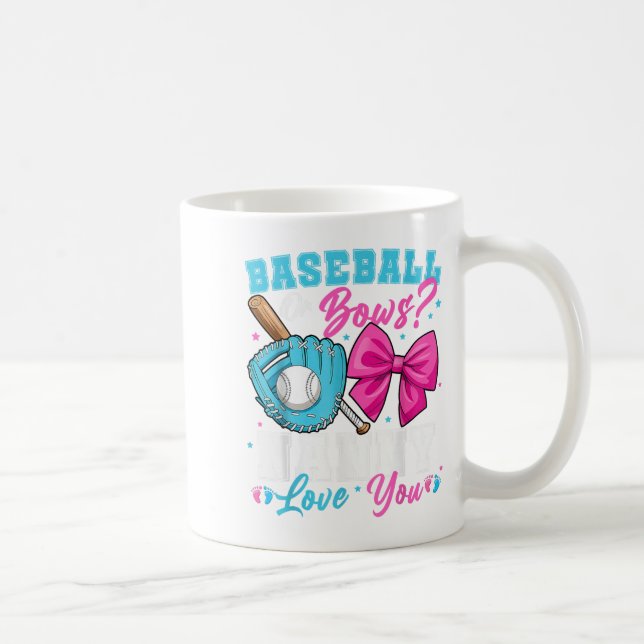 Baseball oder Bows Kindermädchen Lieben Sie Geschl Kaffeetasse (Rechts)