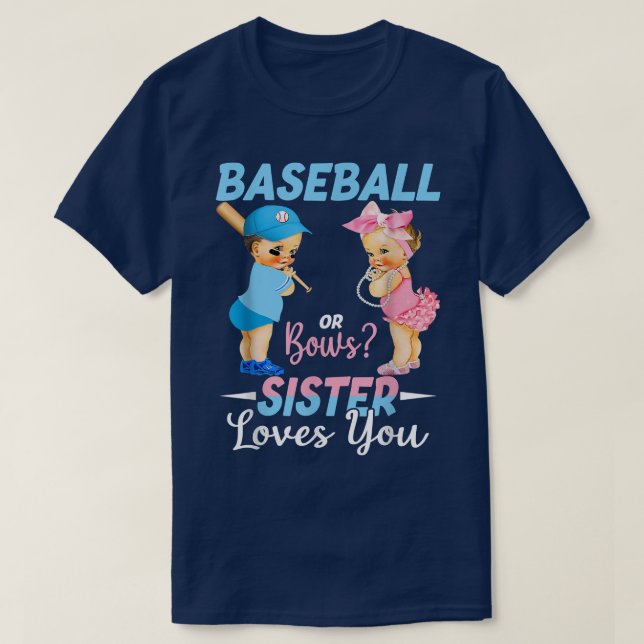 Baseball oder Bows Schwänze Lieben, die Sie Baby G T-Shirt (Design vorne)