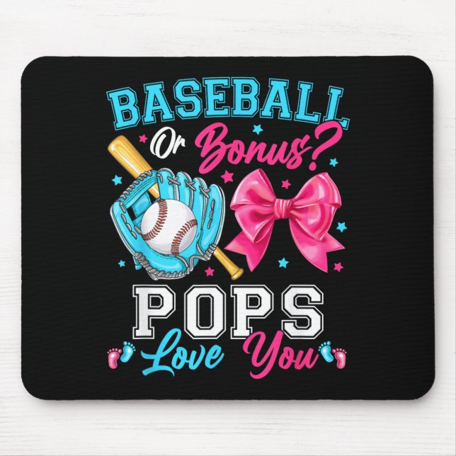 Baseball Oder Schleifen - Dein Papa Liebt Dich Ges Mousepad (Vorne)