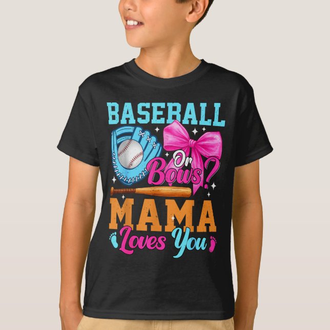 Baseball Oder Schleifen Deine Mama Liebt Dich Gesc T-Shirt (Vorderseite)