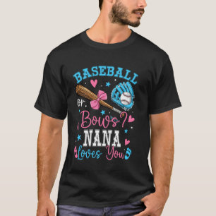 Baseball oder Schleifen Oma liebt dich Geschlecht T-Shirt