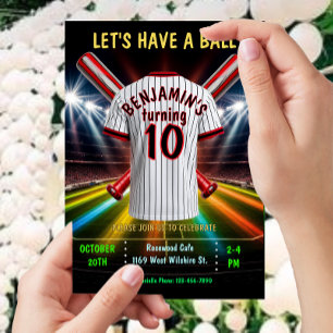 Baseball oder Softball Einladung zum Geburtstag