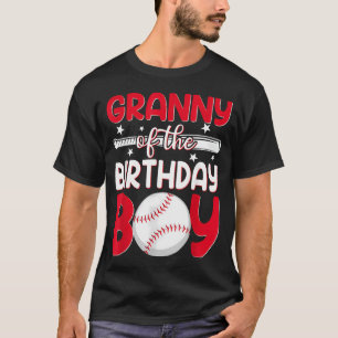 Baseball-Oma der Familie des Geburtstagsjungen T-Shirt