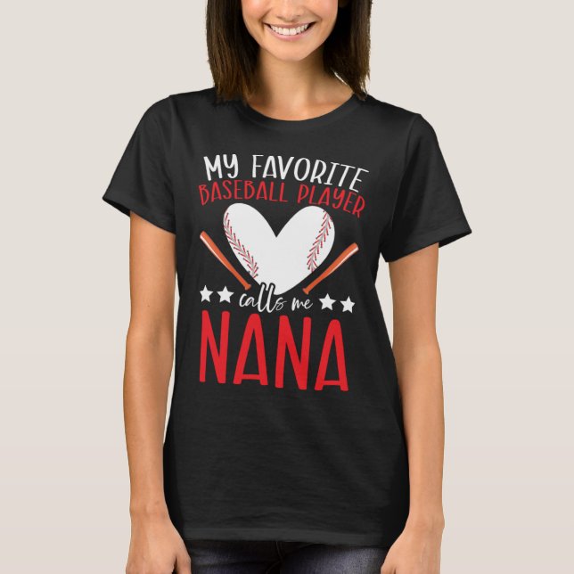 Baseball-Oma Großmutter Granny Großeltern D T-Shirt (Vorderseite)