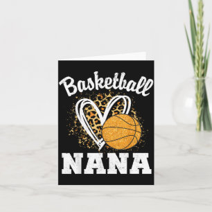Baseball-Oma-Leopard-Herz-Passende Familie Karte