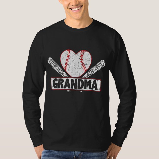 Baseball Oma Matching Family Softball Baseball T-Shirt (Vorderseite)