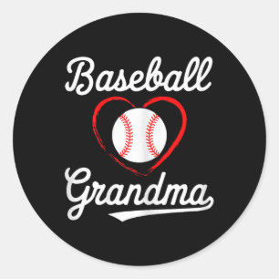 Baseball Oma Shirt Frauen Baseball Herzenslust Mut Runder Aufkleber