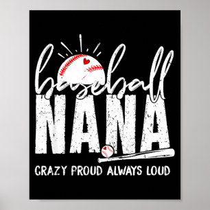 Baseball-Oma total stolz laut lustig Oma Baseball Poster