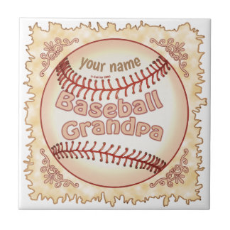 Baseball Opa Fliese