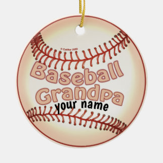 Baseball Opa Keramik Ornament