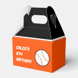 Baseball Orange und Black Geburtstags-Geschenkboxe Geschenkschachtel