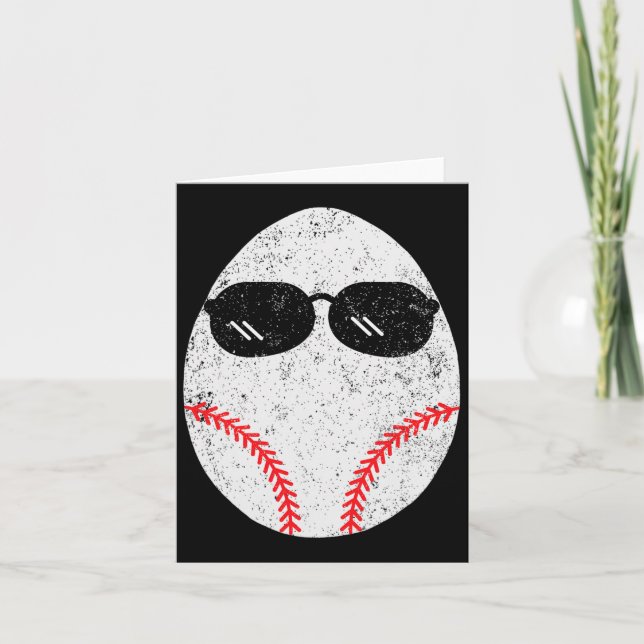 Baseball Ostereier Sonnenbrille Frauen Männer Teen Karte (Vorderseite)