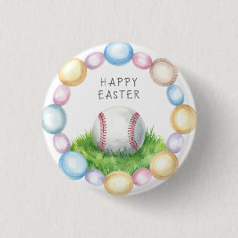 Baseball Ostern Thema Button