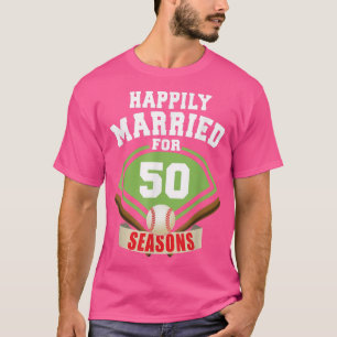 Baseball-Paar zum 50. Hochzeitstag T-Shirt