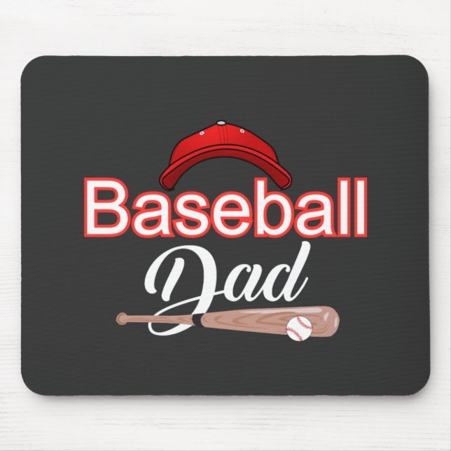 Baseball Papa-Familie sportlich motiviert modernen Mousepad (Vorne)