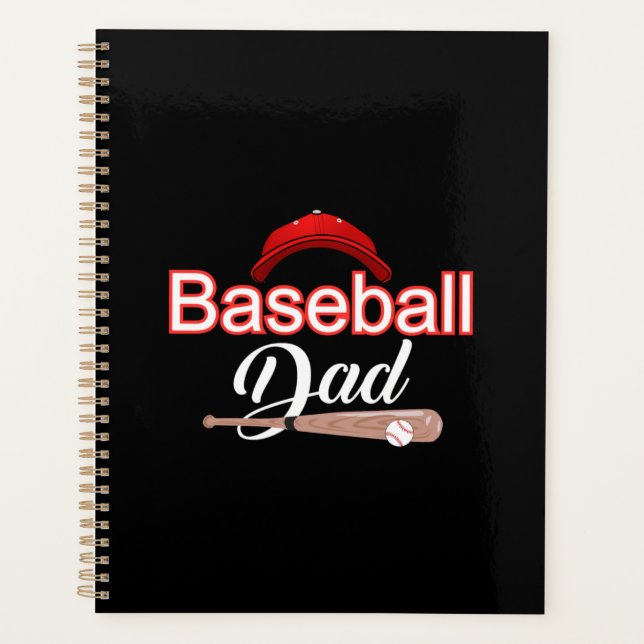 Baseball Papa-Familie sportlich motiviert modernen Planer (Vorderseite)