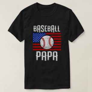 Baseball-Papa-Flagge-Team-Zug-Geschenk T-Shirt