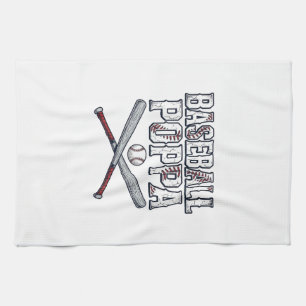 Baseball-Papa Vintage-Engraving-Shirt-Design_1 Geschirrtuch