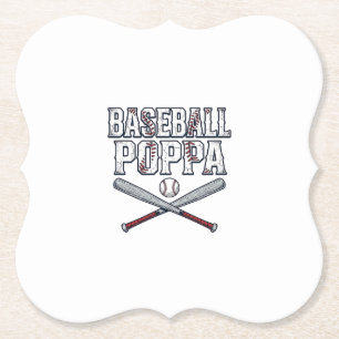 Baseball Papa Vintage-Engraving-Shirt-Design_1 Untersetzer